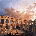 Hubert Robert The Pont du Gard painting